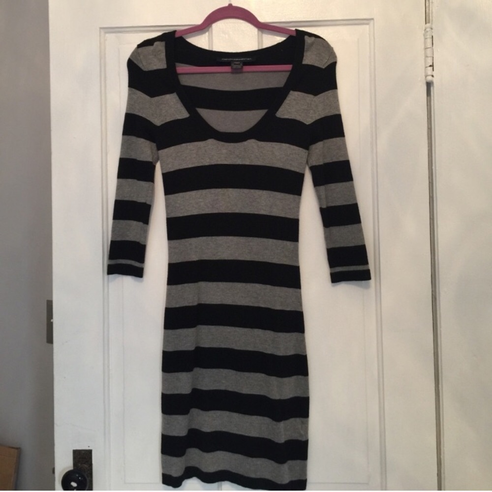 French Connection Striped Sweater Dress - Picture 2 of 7